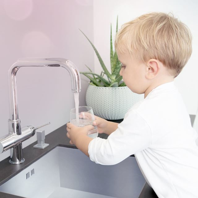 Premium Filter von GROHE und BWT für perfektes Trinkwasser.