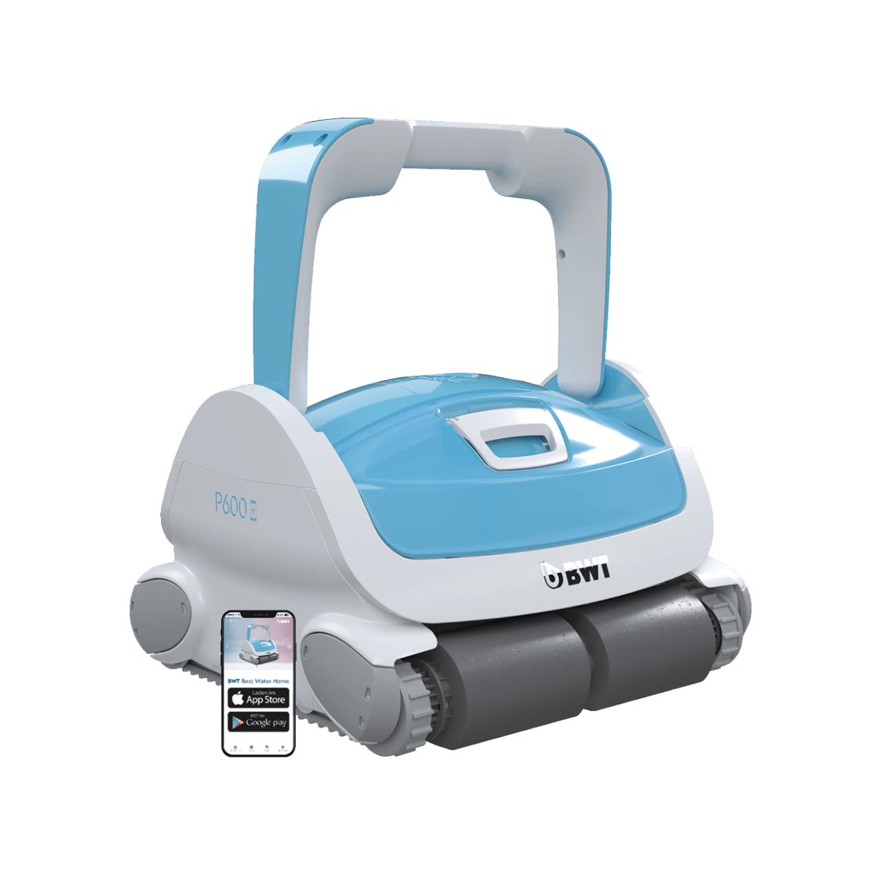 Pool robot P600 with APP control for cleaning the floor, wall and waterline