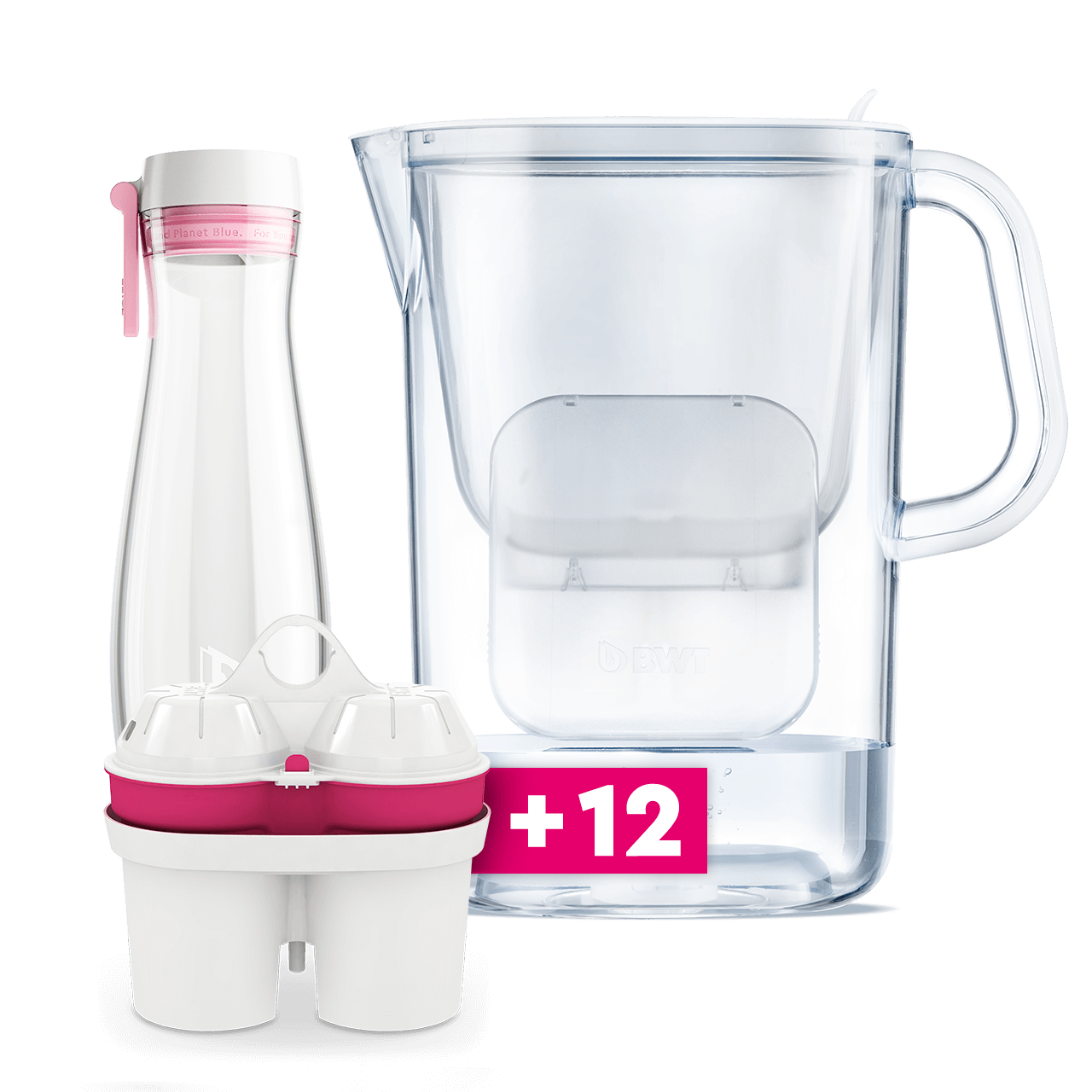 AQUAlizer filtro de agua de mesa con cartuchos filtrantes de magnesio incl. jarra de vidrio